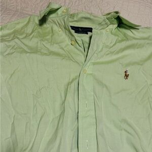 Ralph Lauren Men's Light Green Button Down Shirt